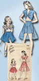 1940s Vintage Advance Sewing Pattern 4159 Uncut Girls 3 Piece Playsuit Size 6 - Vintage4me2