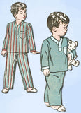 1940s Vintage Advance Sewing Pattern 4190 Toddler Boy's 2 PC Pajamas Size 6 - Vintage4me2