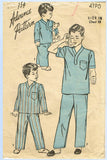 1940s Vintage Advance Sewing Pattern 4190 Uncut Little Boy's 2 PC Pajamas Size 10 - Vintage4me2