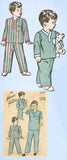 1940s Vintage Advance Sewing Pattern 4190 Uncut Little Boy's 2 PC Pajamas Size 10 - Vintage4me2