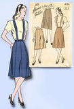 1940s Vintage Misses Day Skirt 1946 Advance VTG Sewing Pattern 4196 Size 24 W