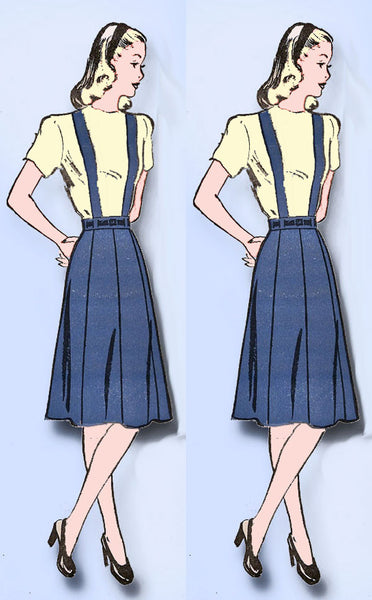 1940s Vintage Misses Day Skirt 1946 Advance VTG Sewing Pattern 4196 Size 24 W