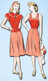 1940s Vintage Advance Sewing Pattern 4230 Uncut Misses Sun Dress Size 14 32 B - Vintage4me2