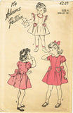 1940s Vintage Toddler Girls Dress 1946 Advance VTG Sewing Pattern 4249 Size 4