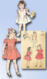 1940s Vintage Toddler Girls Dress 1946 Advance VTG Sewing Pattern 4249 Size 4