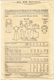 1940s Vintage Advance Sewing Pattern 4322 Uncut Misses Cocktail Dress Sz 38 B