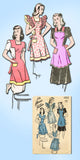 1940s Vintage Advance Sewing Pattern 4335 Uncut Misses Apron Set Size 38 40 B -Vintage4me2