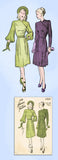 1940s Original Vintage Advance Sewing Pattern 4364 Misses Dinner Dress Sz 36 B