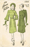 1940s Original Vintage Advance Sewing Pattern 4364 Misses Dinner Dress Sz 36 B