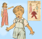 Advance 4440: 1940s Toddler Girl or Boys Overalls & Jacket Sz 6 Vintage Sewing Pattern - Vintage4me2