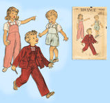 Advance 4440: 1940s Toddler Girl or Boys Overalls & Jacket Sz 6 Vintage Sewing Pattern - Vintage4me2
