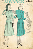 1940s Vintage Advance Sewing Pattern 4446 Plus Size Womens Street Dress Sz 42 B -Vintage4me2