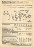 1940s Vintage Advance Sewing Pattern 4448 Womens Scalloped Blouse Size 38 Bust