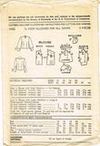 1940s Vintage Advance Sewing Pattern 4482 Beautiful Misses Blouse Size 16 34 B