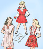 1940s Vintage Advance Sewing Pattern 4501 Toddler Girls Jumper & Blouse Size 6 - Vintage4me2