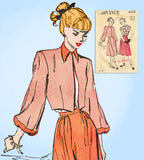 1940s Vintage Advance Sewing Pattern 4520 Teenage Misses Bolero Suit Sz 33 Bust -Vintage4me2