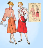 1940s Vintage Advance Sewing Pattern 4520 Teenage Misses Bolero Suit Sz 33 Bust -Vintage4me2