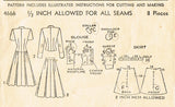 1940s Vintage Advance Sewing Pattern 4666 Misses Two Piece Dress Size 14 32 Bust - Vintage4me2