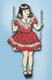 1940s Vintage Advance Sewing Pattern 4671 Toddler Girls Ruffled Dress Size 4 - Vintage4me2