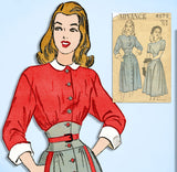 1940s Original Vintage Advance Sewing Pattern 4679 Uncut Misses Day Dress 32 B -Vintage4me2