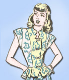 1940s Original Vintage Advance Sewing Pattern 4683 Misses Peplum Suit Size 30 B  -Vintage4me2