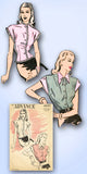 1940s Vintage Advance Sewing Pattern 4691 Misses Blouse w Cap Sleeves Size 12 - Vintage4me2