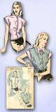 1940s Vintage Advance Sewing Pattern 4691 Misses Blouse w Cap Sleeves Sz 14 32B - Vintage4me2