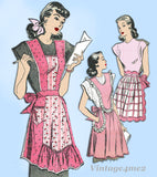 1940s Vintage Advance Sewing Pattern 4731 Rare Misses Full Bib Apron Fits All