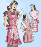 1940s Vintage Advance Sewing Pattern 4731 Rare Misses Full Bib Apron Fits All