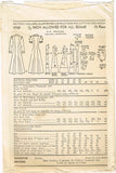 1940s Vintage Advance Sewing Pattern 4760 Misses Princess Cut Housecoat Sz 34 B