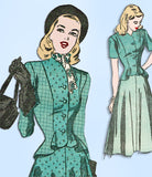 1940s Vintage Advance Sewing Pattern 4771 Uncut Misses Peplum Suit Sz 34 Bust