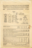 1940s Vintage Advance Sewing Pattern 4864 Misses Two Piece Peplum Dress Sz 30 B