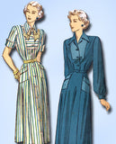 1940s Vintage Advance Sewing Pattern 4883 Misses Tailored Street Dress Sz 14 32B - Vintage4me2