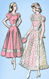 1940s Vintage Advance Sewing Pattern 4951 Uncut Misses Ballet Length Dress 35B - Vintage4me2
