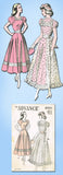 1940s Vintage Advance Sewing Pattern 4951 Uncut Misses Ballet Length Dress 35B - Vintage4me2