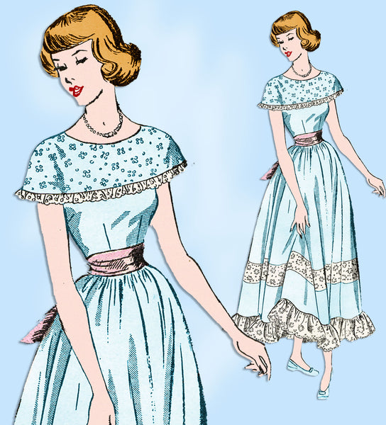 1940s Vintage Advance Sewing Pattern 4965 Uncut Misses Prom Dress 33 B –  Vintage4me2