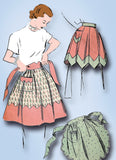 1940s Vintage Advance Sewing Pattern 4998 Misses Cocktail Apron Size 28 30 Waist
