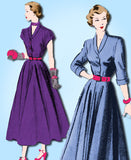 1950s Vintage Advance Sewing Pattern 5057 Stylish Misses Shirtwaist Dress Sz 14