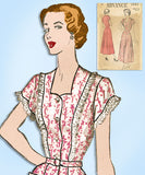 1940s Vintage Advance Sewing Pattern 5084 Women's Plus Size Street Dress 40 Bust - Vintage4me2