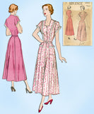 1940s Vintage Advance Sewing Pattern 5084 Women's Plus Size Street Dress 40 Bust - Vintage4me2