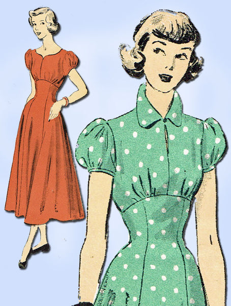 1940s Vintage Advance Sewing Pattern 5120 Youthful Misses' Empire Dres Vintage4me2 1940s Vintage Advance Sewing Pattern 5120 Youthful Misses' Empire Dres Vintage4me2
