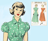 1930s Vintage Advance Sewing Pattern 5120 Uncut Teenage Misses Dress Size 31.5 B - Vintage4me2