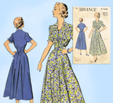 1950s Vintage Advance Sewing Pattern 5164 Uncut Misses Street Dress Size 36 Bust