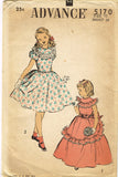 1940s Vintage Advance Sewing Pattern 5170 Uncut Girls Dress or Gown Size 10 28B