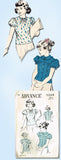 1940s Vintage Advance Sewing Pattesrn 5269 Toddler Girls Blouse Size 4 23 Bust - Vintage4me2