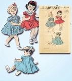 Advance 5316: 1940s Baby Girls Flared Pleated Dress Sz 1 Vintage Sewing Pattern - Vintage4me2