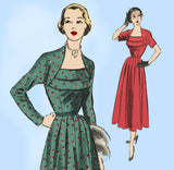 Advance 5345: 1940s Misses Elegant Dinner Dress Sz 36 B Vintage Sewing Pattern