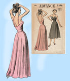 Advance 5398: 1940s Uncut Misses Formal Slip Size 38 Bust Vintage Sewing Pattern