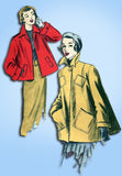 1950s Vintage Advance Sewing Pattern 5446 Uncut Misses Swingback Coat Size 35 B