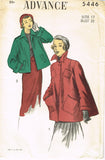 1950s Vintage Advance Sewing Pattern 5446 Uncut Misses Swingback Coat Size 35 B